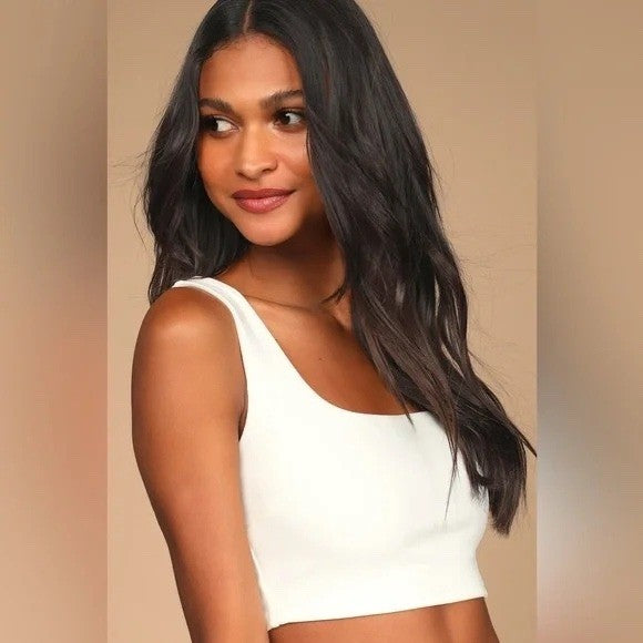 Lulus Only Tonight Ivory Two-Piece Wide-Leg Jumpsuit Size M