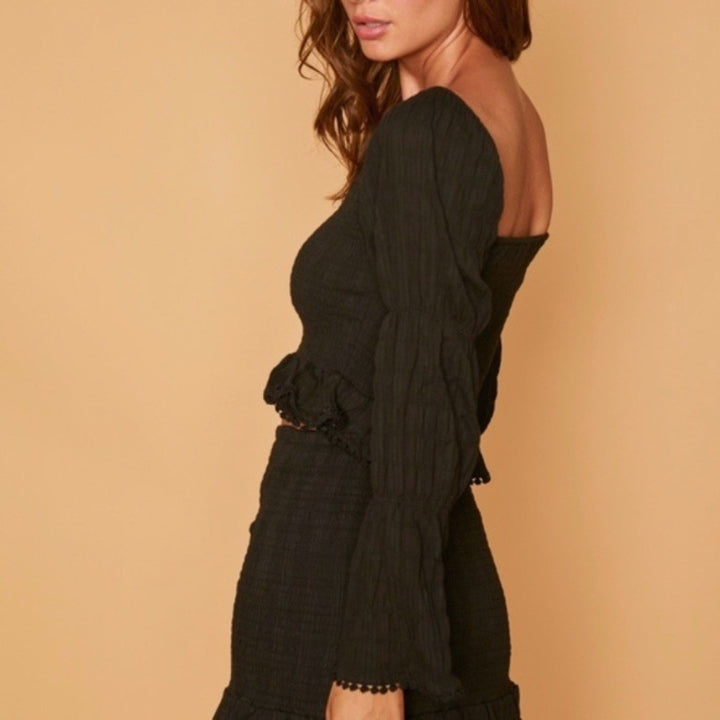 Lost and Wander Aria Long Sleeve Top Black Size S