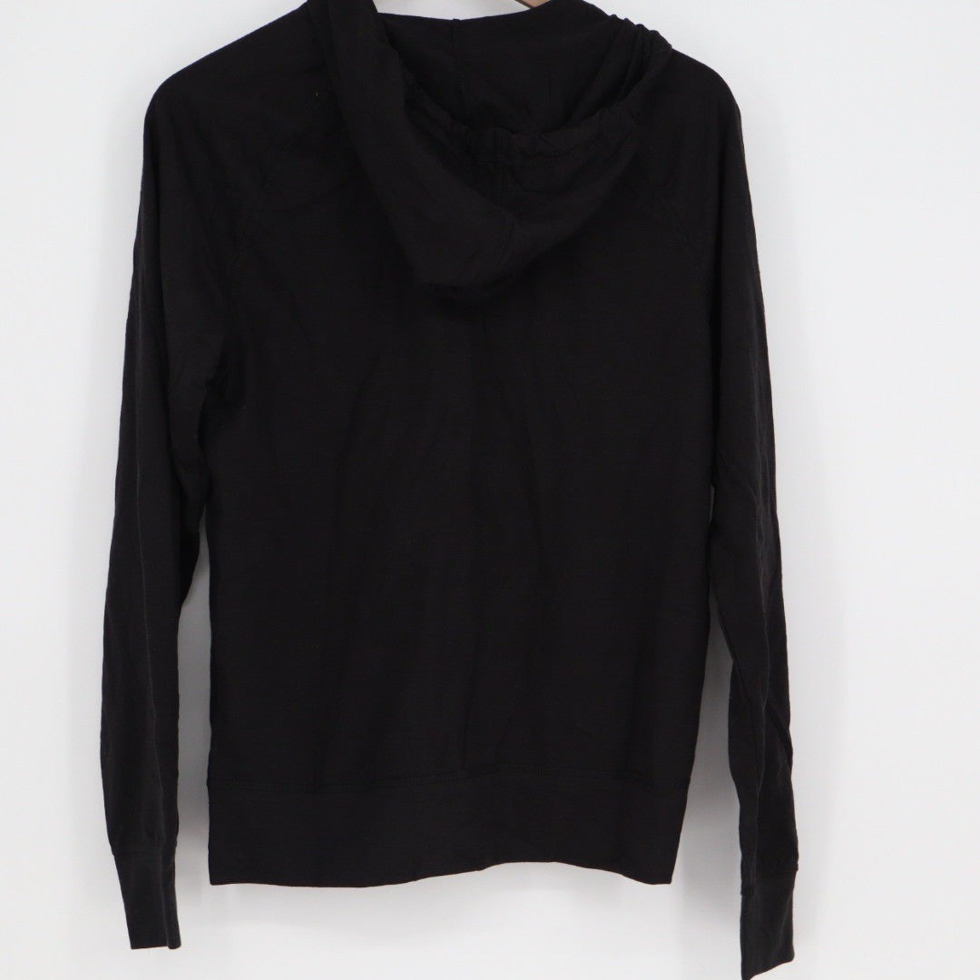 American Giant Womens Black Full Zip Hoodie Made in USA Size S