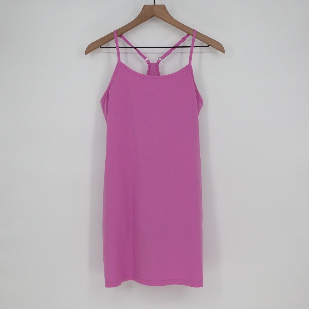 All in Motion Pink Racerback Athleisure Dress Built in Bra Athletic Size S