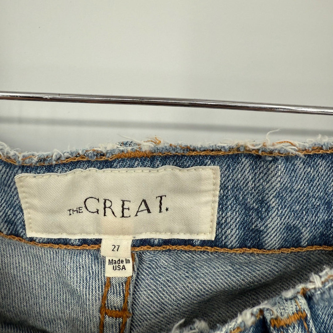 The Great Distressed High Rise Button Fly Women's Denim Jeans Size 27