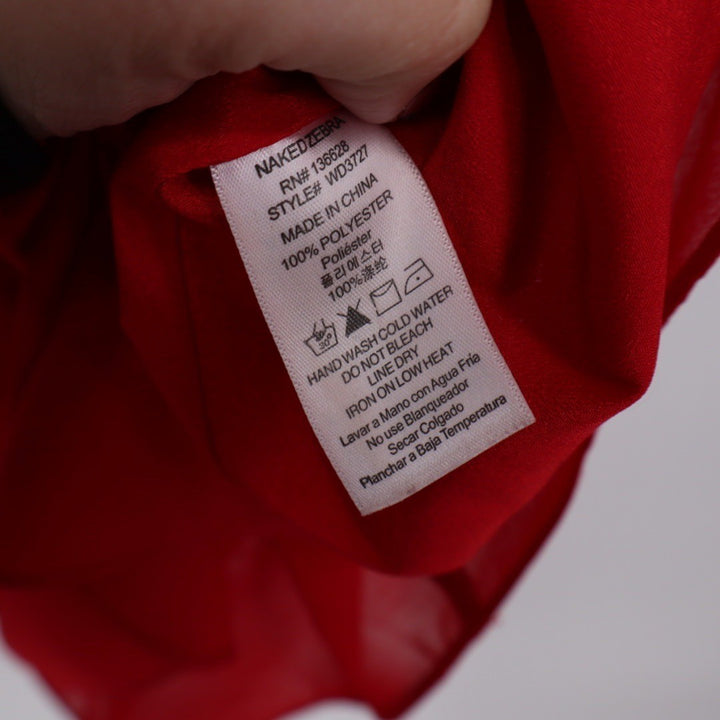 Naked Zebra Red Racerback Tank Dress Size L Polyester Lightweight Casual