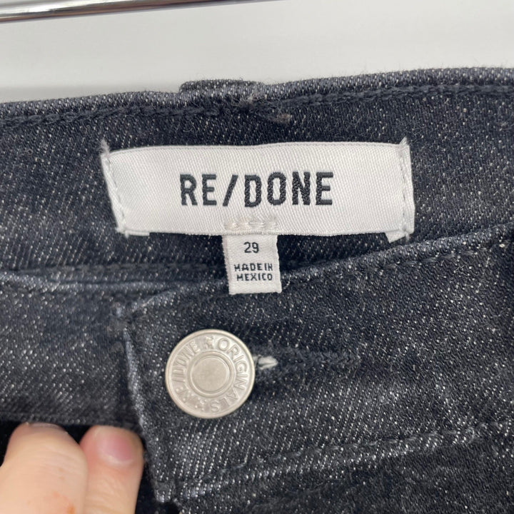RE/DONE High Rise Loose Fit Jeans Size 29 Black Wash Denim Casual Retro Style