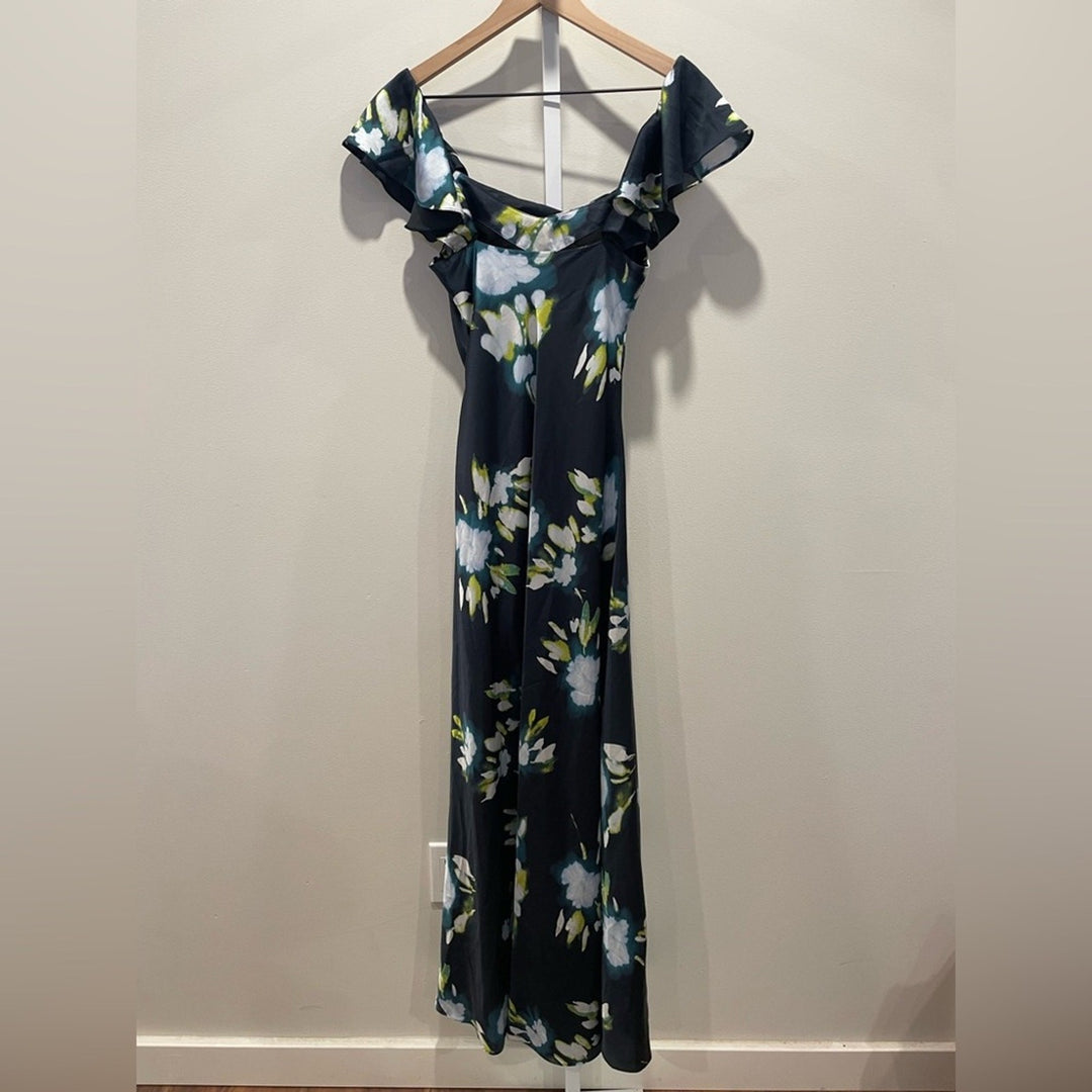 Tanya Taylor Luna Floral Gathered Maxi Dress Size 0