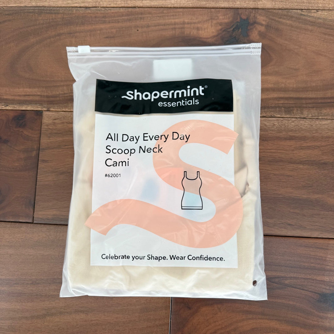 Shapermint Essentials All Day Every Day Scoop Neck Cami Beige Smoothing Shaping