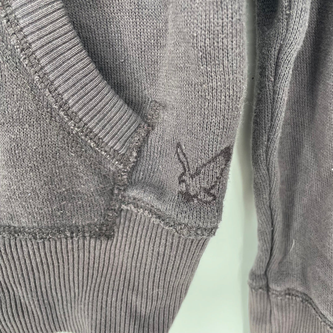 American Eagle Outfitters Charcoal Gray Quarter Zip Hoodie Sweatshirt Size SP