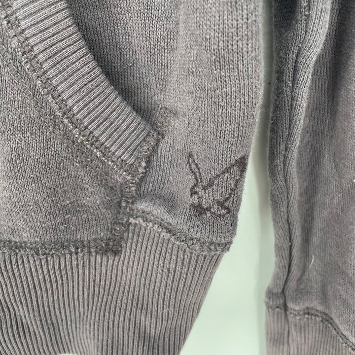 American Eagle Outfitters Charcoal Gray Quarter Zip Hoodie Sweatshirt Size SP