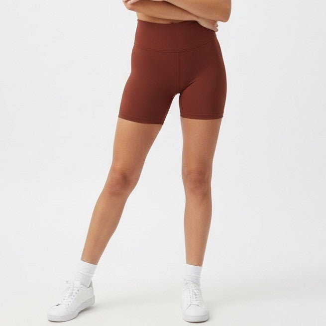 Activewear Bike Shorts Womens Size M Brown Athletic Gym Workout Athleisure