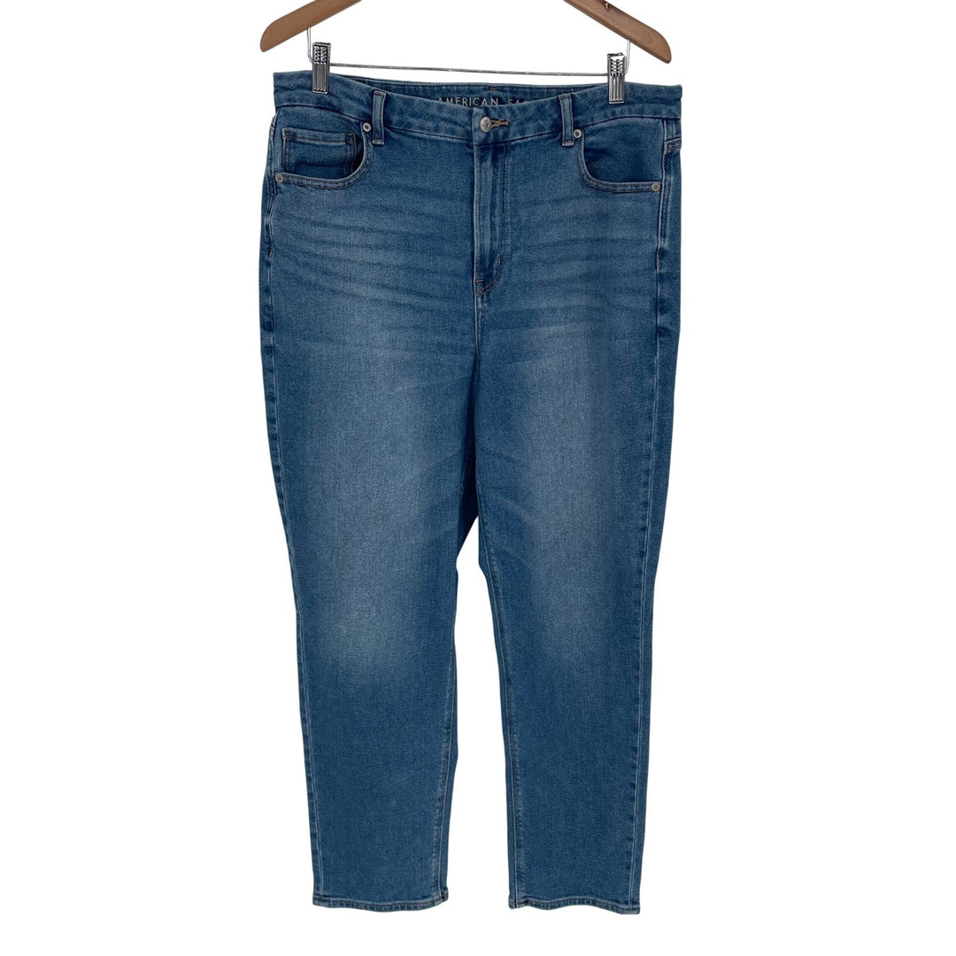 American Eagle Womens Jeans Size 16 Standard Regular Wash Stretch Denim