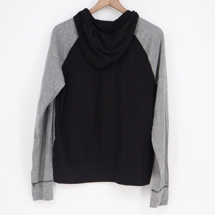 American Giant Black Gray Raglan Full Zip Hoodie Sweatshirt Made in USA