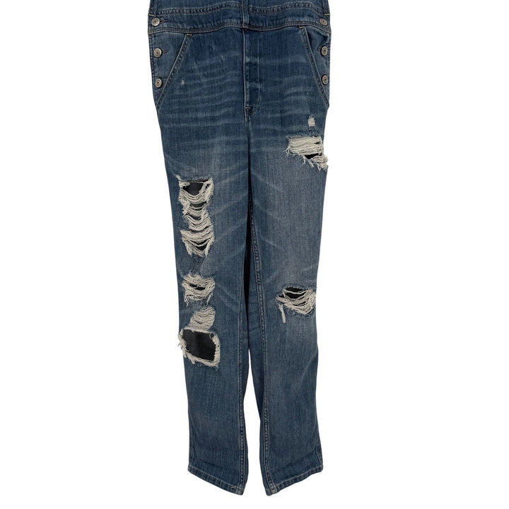 American Eagle Outfitters Tomgirl Overalls Distressed Denim Blue Size M