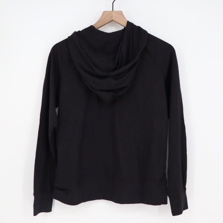 American Giant Black Zip Up Hoodie Raglan Sleeve Cotton Blend Size Medium