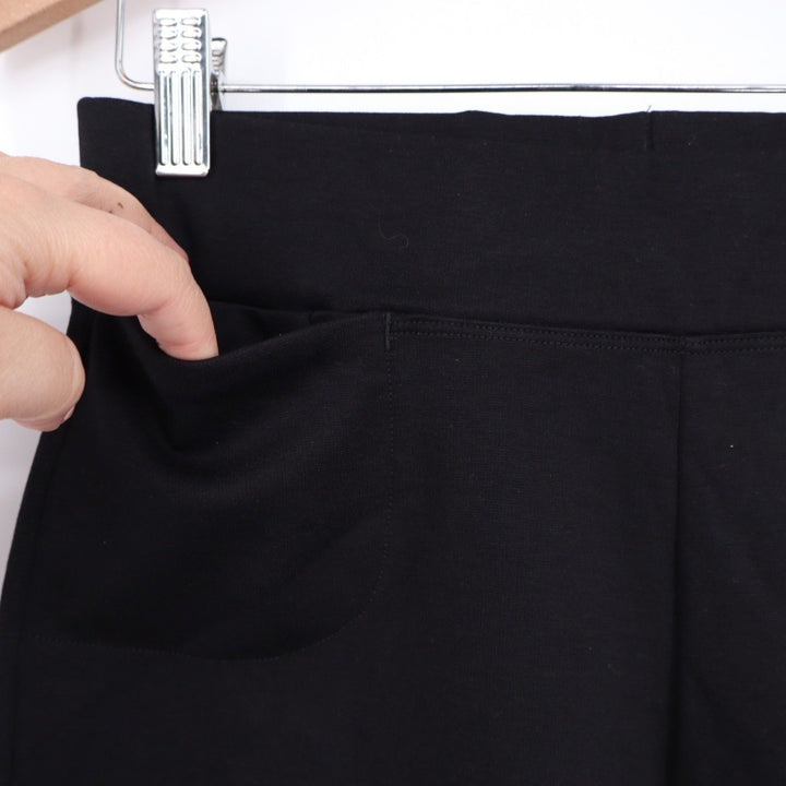 American Giant Black Ponte Slim Pant High Rise Size 6 Made In USA