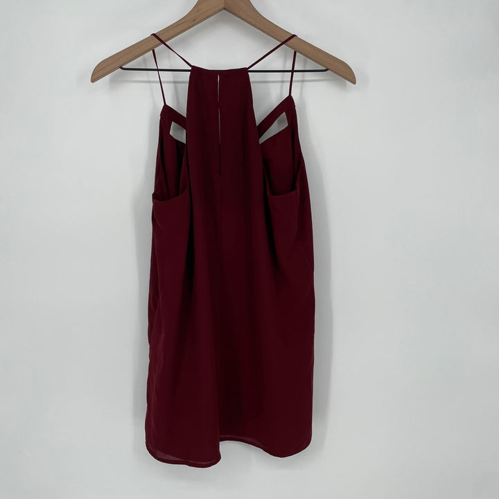 Express Burgundy Crisscross Neck Cami Tank Top Size Medium