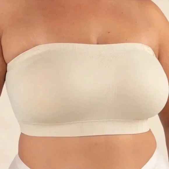 Truekind Convertible Strapless Bandeau Bra Beige 3XL Comfortable