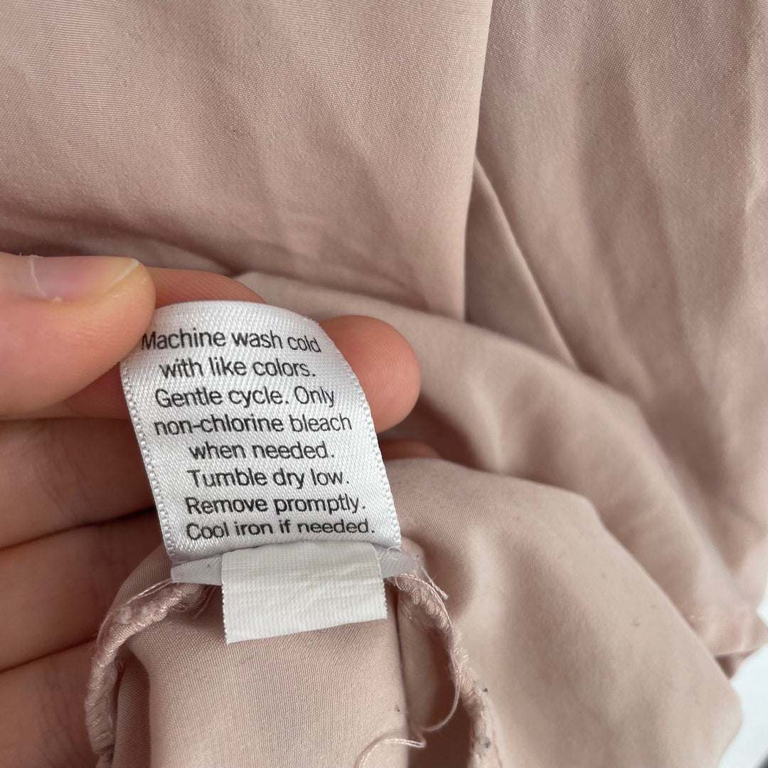 Nine West Women's Pink Button Down Long Sleeve Blouse Shirt Size S