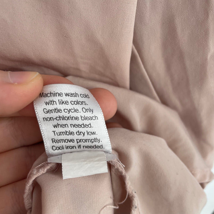 Nine West Women's Pink Button Down Long Sleeve Blouse Shirt Size S