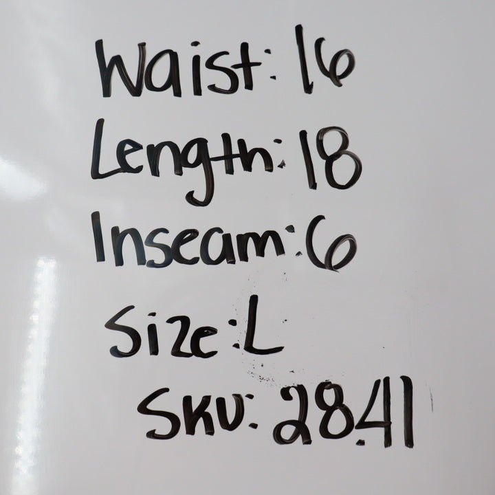 American Giant Linen Black Elastic Waist Shorts Size L Made in USA