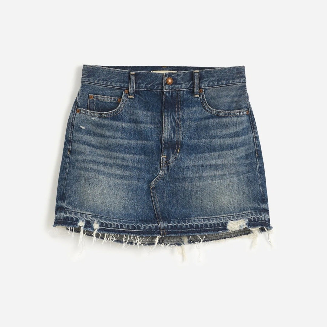 Madewell Postage-Stamp Denim Mini Skirt Croswell Wash Size 32