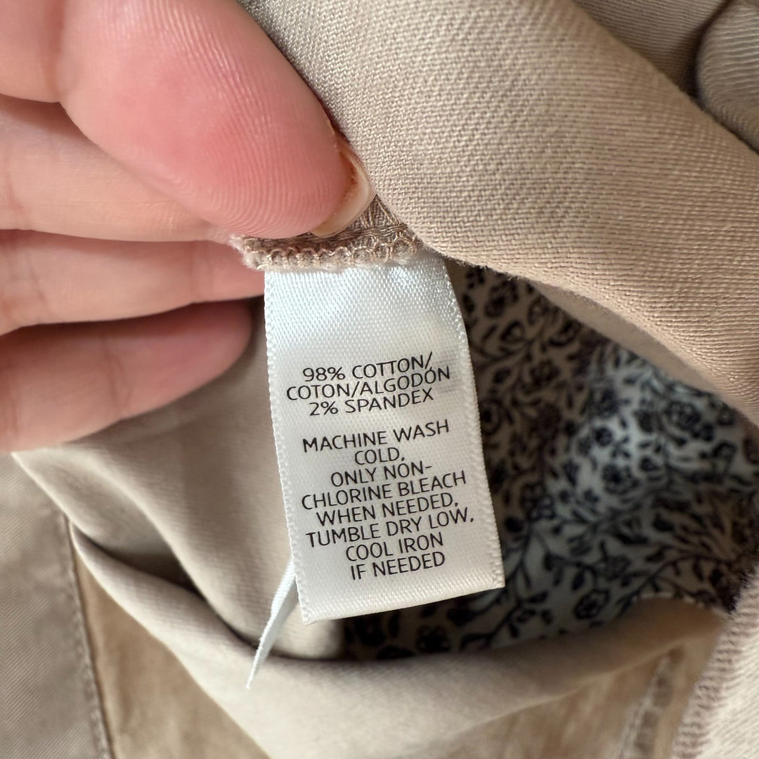 Loft Straight And Pencil Skirt Womens 2 Khaki Cotton Stretch Pockets Outdoor