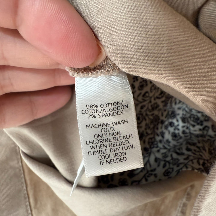 Loft Straight And Pencil Skirt Womens 2 Khaki Cotton Stretch Pockets Outdoor