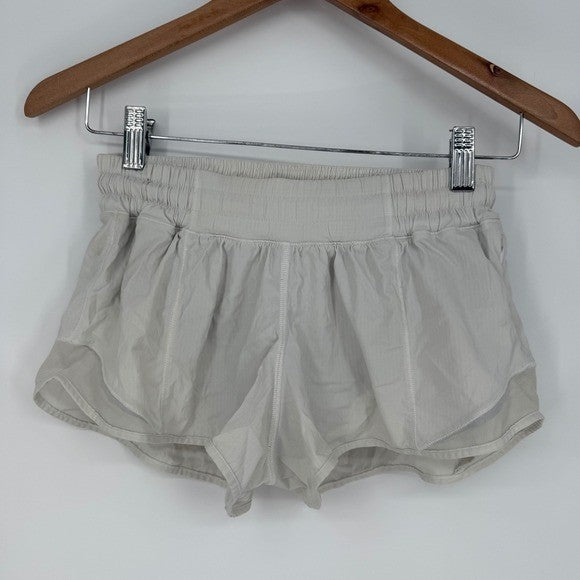 Lululemon Hotty Hot Shorts II Light Beige Women's Size 4 Running Athletic