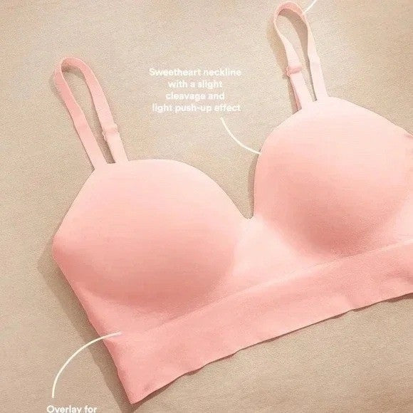 Truekind Supportive Comfort Wireless Shaping Bra Seamless Smooth Fabric Pink L