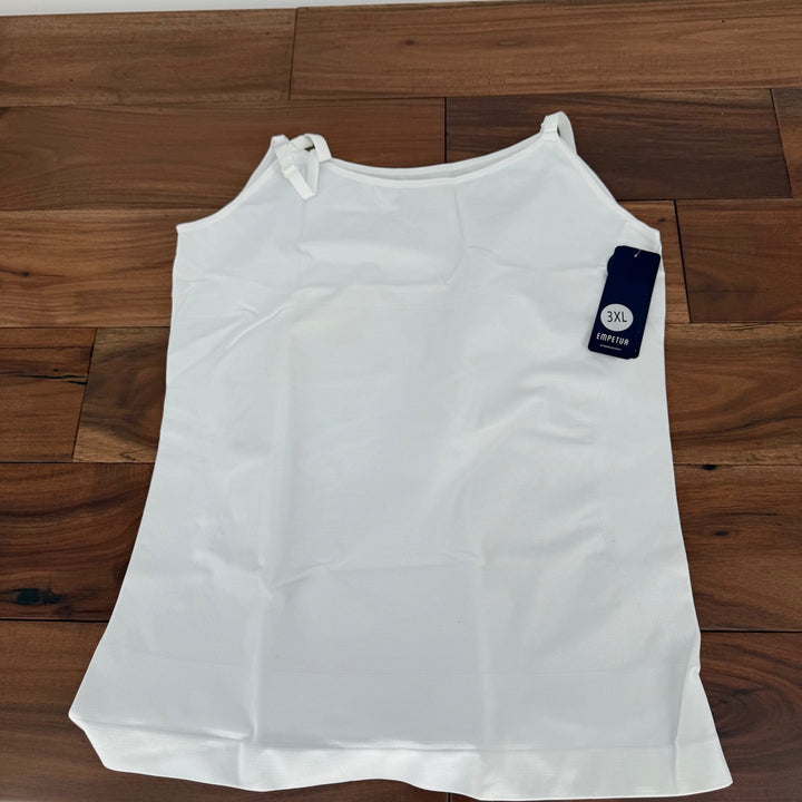 Empetua Scoop Neck Cami 3XL White Comfort All Day Everyday Shapewear Tank