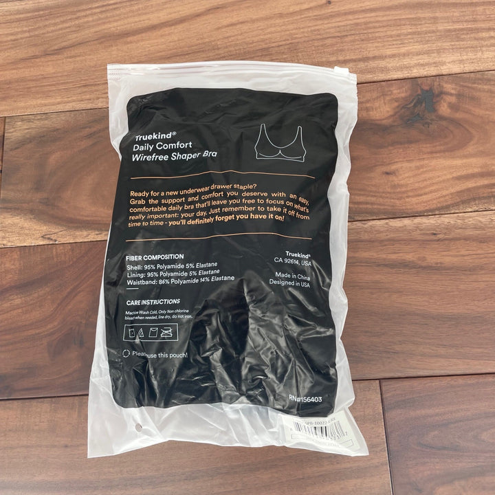 Truekind Daily Comfort Wirefree Shapermaker Bra Black XL
