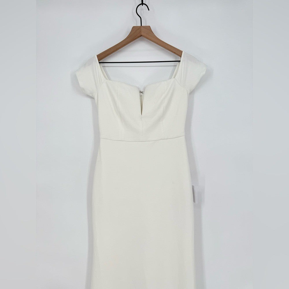 Lulus Loveliest Aura White Off-The-Shoulder Mermaid Maxi Dress Size M