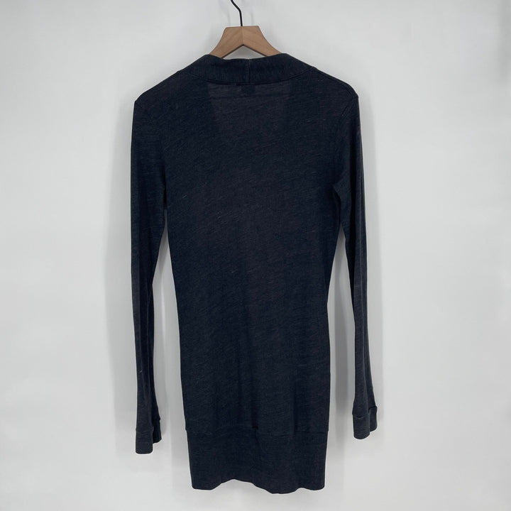 BDG Charcoal Gray Long Sleeve Button Front Cardigan Sweater Size S Pockets