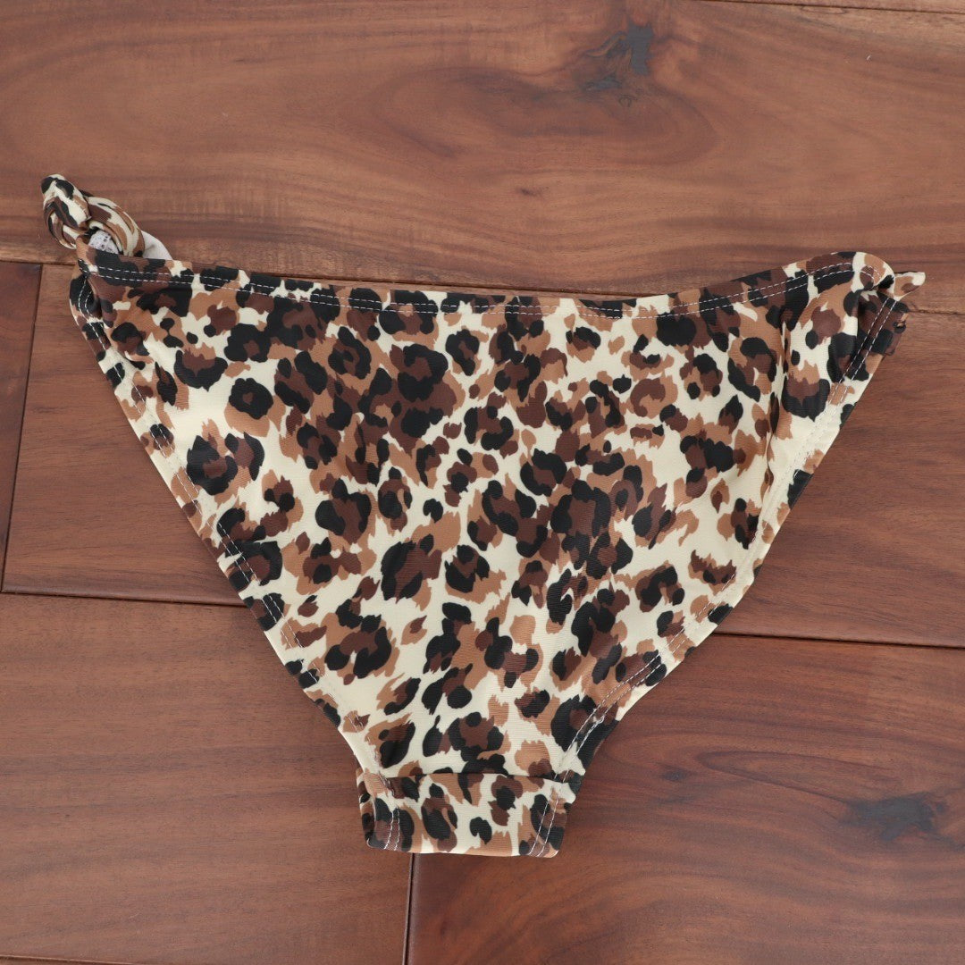 Accessorize Bikini Bottom Leopard Print Multi Tie Side Size 2