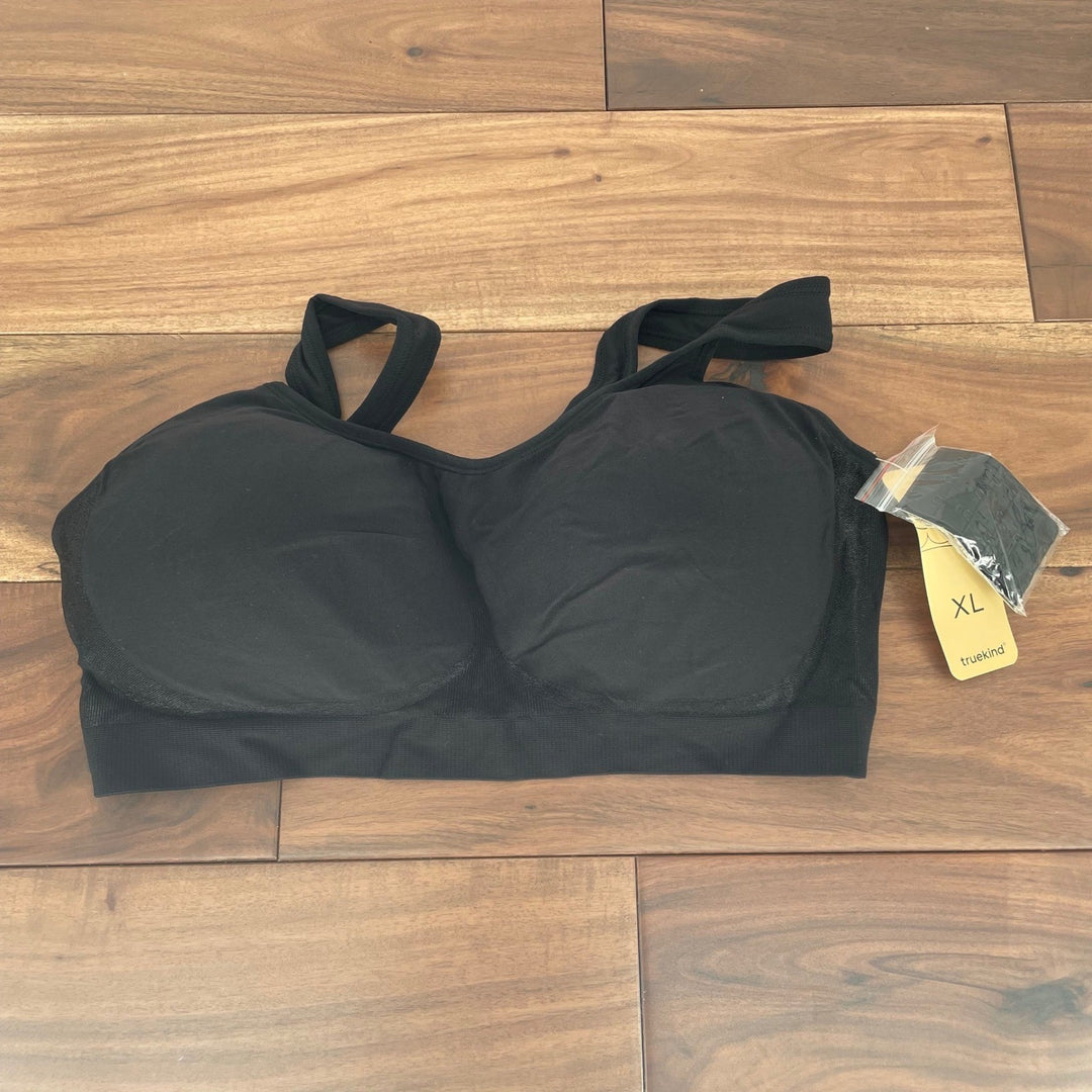 Truekind Daily Comfort Wirefree Shapermaker Bra Black XL