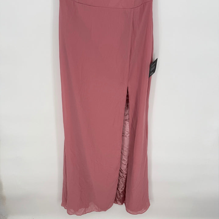 Lulus Captured Your Heart Dusty Rose Halter Maxi Dress Size M