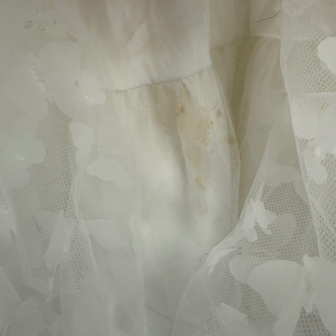 Lulus Time To Fly White Butterfly Lace-Up Midi Dress Size S