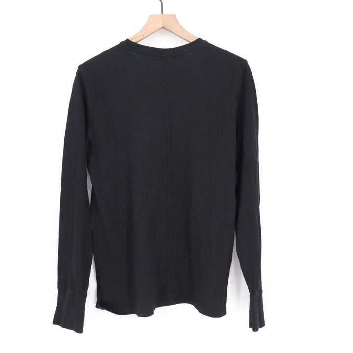 AMERICAN GIANT Black Long Sleeve Crew Neck T Shirt Made in USA Size L