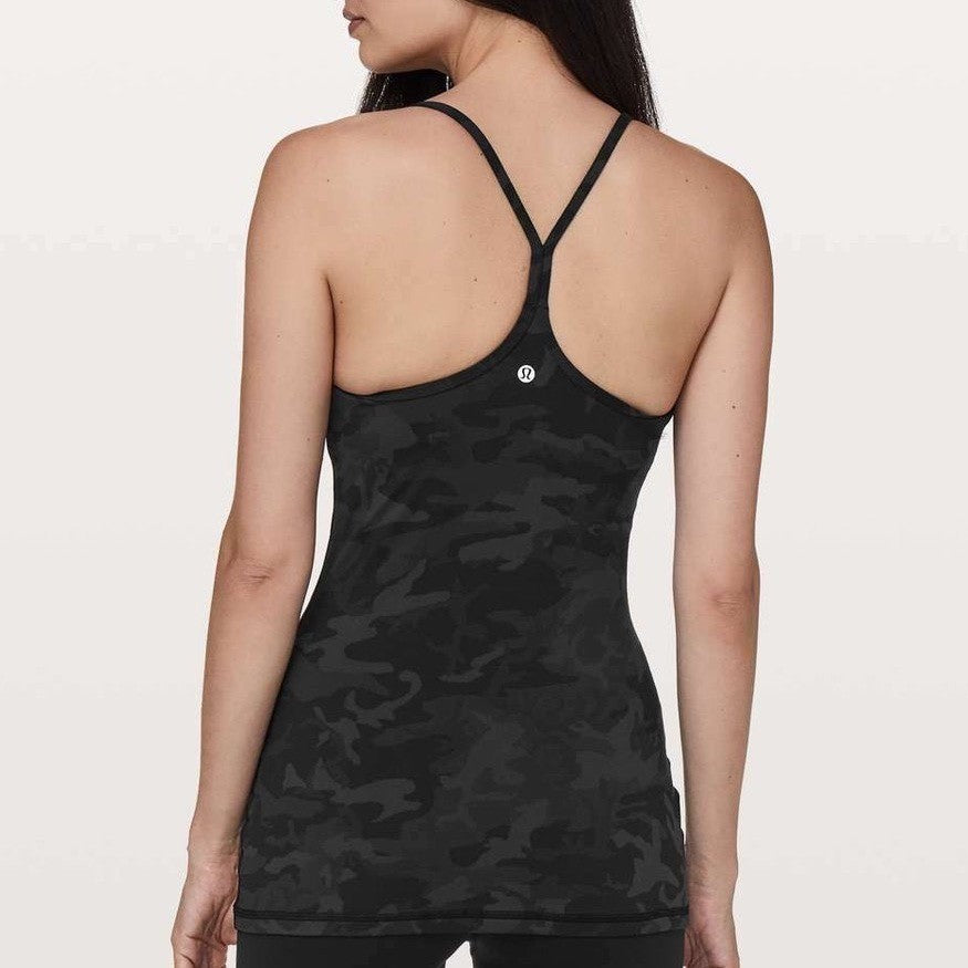 Lululemon Power Y Tank Camo Print Racerback Athletic Top Size 10