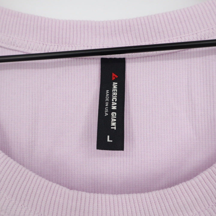 American Giant Ribbed Tank Top Lilac Purple Size Large Made in USA