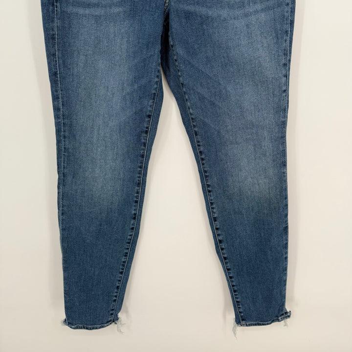 American Eagle Hi Rise Jegging Jeans Regular Blue Stretch Distressed Size 10