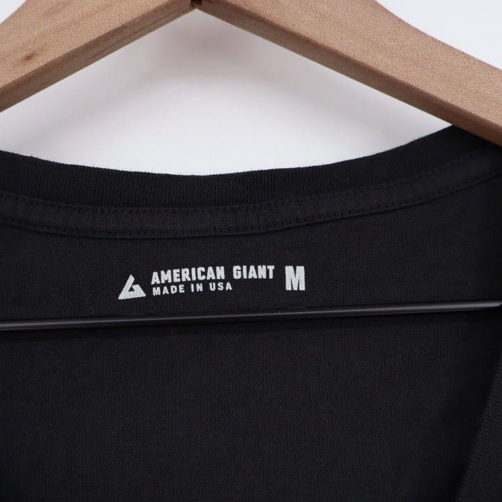 American Giant Classic V Neck T Shirt Black Made in USA Size M