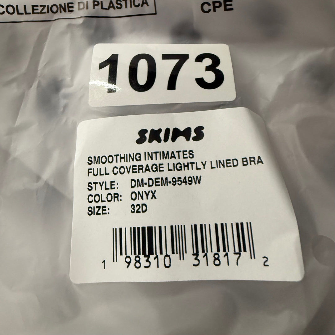 SKIMS Smoothing Intimates Full Coverage Lightly Lined Bra Onyx 32D DM DEM 9549W