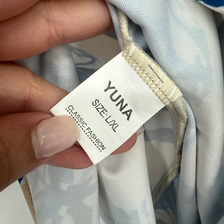 YUNA Running Shorts Floral Print Activewear L/XL Ladies Beach Vacation