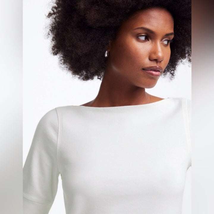 Madewell Elbow-Sleeve Boatneck Tee Size S