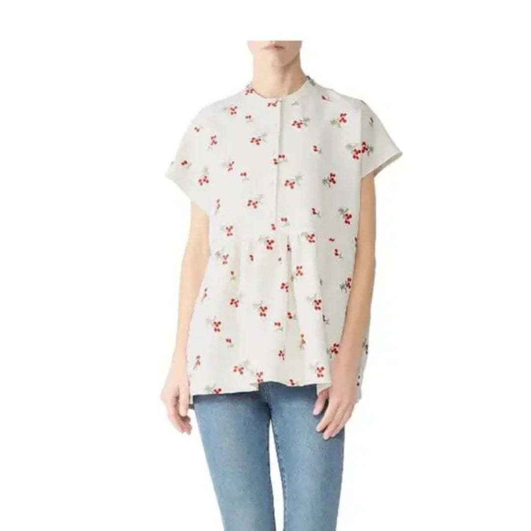 Co Half Placket Blouse Size L