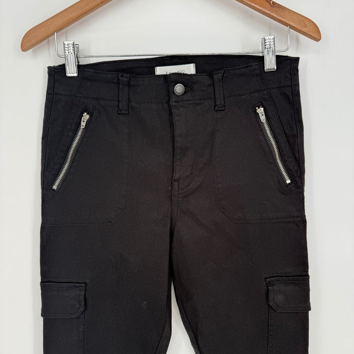 Level 99 Black Skinny Cargo Pants Zip Pockets Womens Size 29