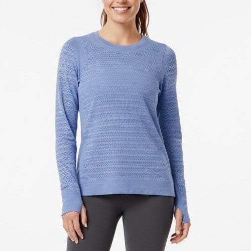Lululemon Athletica Long Sleeve Perforated Top Powder Blue Size 4