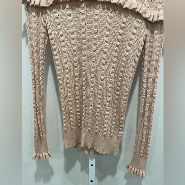 Slate & Willow Blush Ruffle Sweater Size XS