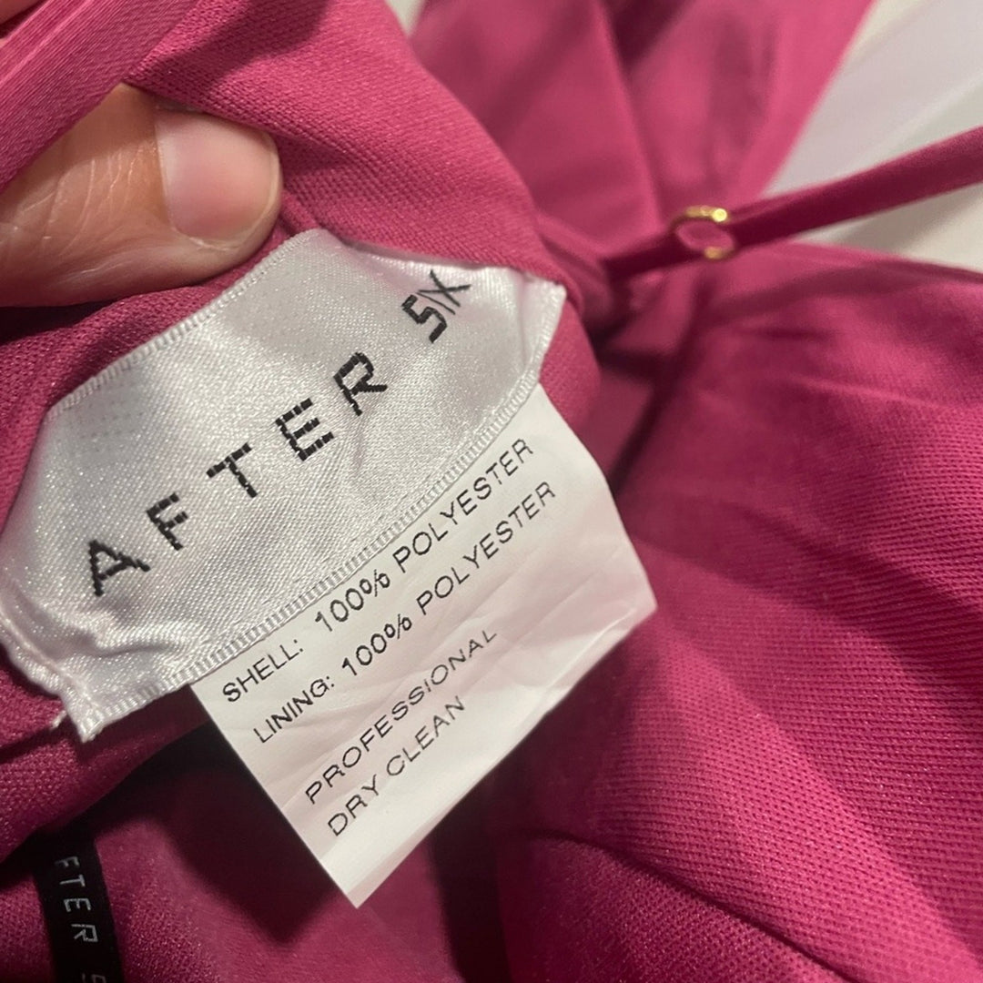 After Six Faux Wrap Criss Cross Back Maxi Dress Size 12