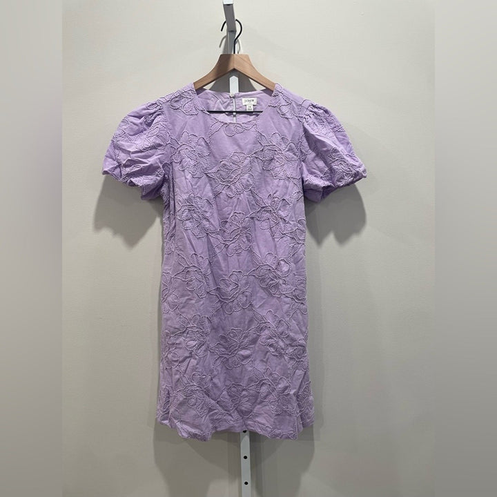 J.Crew Eyelet Puff-Sleeve Mini Dress Size 10