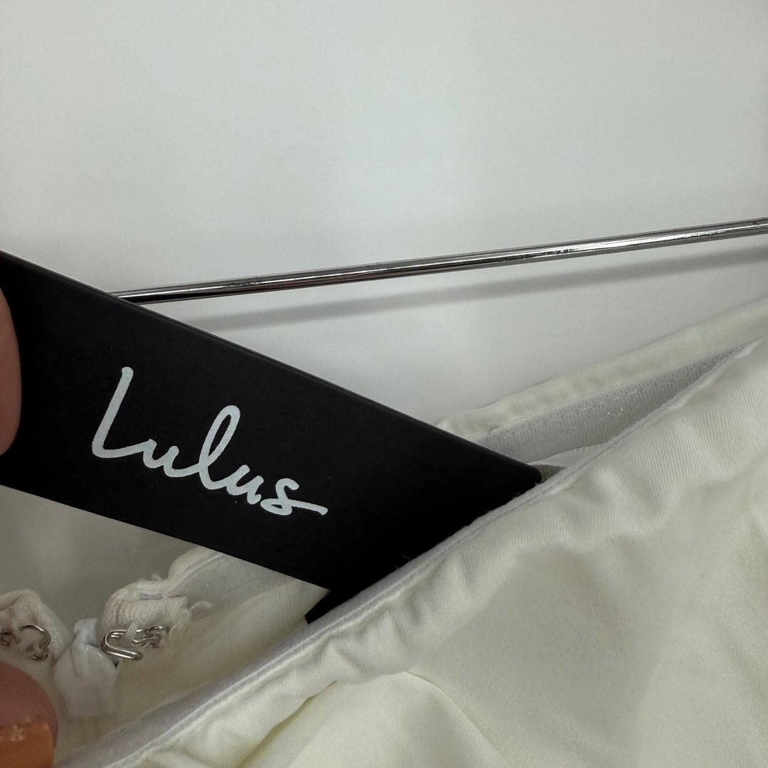 Lulus Beloved Bliss Ivory Strapless Slim Leg Bow Jumpsuit Size S